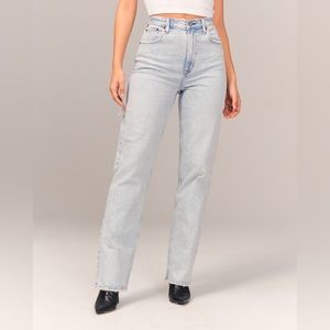 Abercrombie & Fitch Curve Love Ultra High Rise 90’s Straight Jean Size 18 Long
